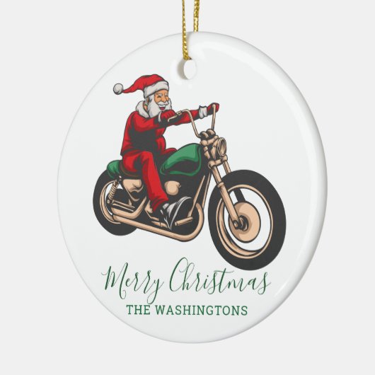 Aangepaste kerstkerstdagen voor fietsen keramisch ornament (Links)