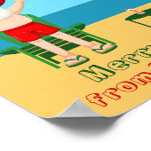 Aangepaste kerstkerstkerstfeestdag poster (Hoek)