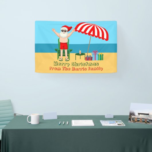 Aangepaste kerstkerstkerstfeestdag spandoek (Beurs)