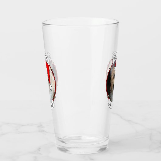 Aangepaste kerstkerstkerstkerstkerstfoto's Pet Two Glas (Links)