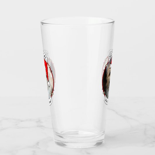 Aangepaste kerstkerstkerstkerstkerstfoto's Pet Two Glas (Rechts)
