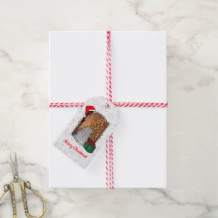 Aangepaste kerstkerstkerstkerstkerstkerstfoto's Pe Cadeaulabel