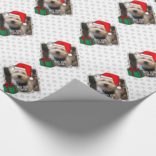 Aangepaste kerstkerstkerstkerstkerstkerstfoto's Pe Cadeaupapier (Hoek)