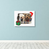 Aangepaste kerstkerstkerstkerstkerstkerstfoto's Pe Canvas Afdruk (Insitu (Houten vloer))