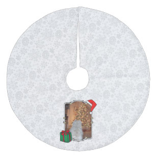 Aangepaste kerstkerstkerstkerstkerstkerstfoto's Pe Fleece Kerstboom Rok