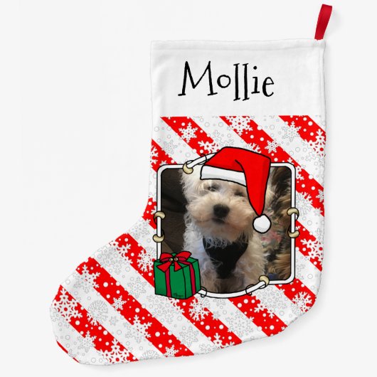 Aangepaste kerstkerstkerstkerstkerstkerstfoto's Pe Grote Kerstsok (Achterkant)