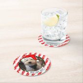 Aangepaste kerstkerstkerstkerstkerstkerstfoto's Pe Ronde Kartonnen Onderzetter (Insitu)