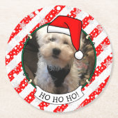 Aangepaste kerstkerstkerstkerstkerstkerstfoto's Pe Ronde Kartonnen Onderzetter (Voorkant)