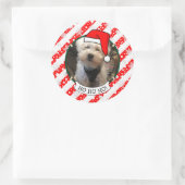 Aangepaste kerstkerstkerstkerstkerstkerstfoto's Pe Ronde Sticker (Tas)