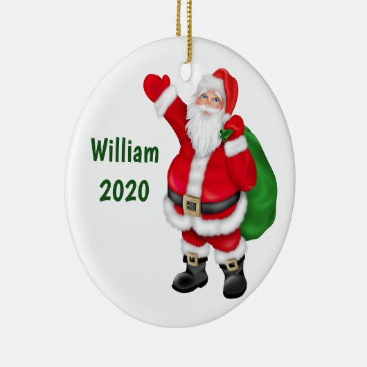 Aangepaste kerstkerstkerstkerstkerstkerstkerstkers keramisch ornament (Rechts)