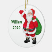 Aangepaste kerstkerstkerstkerstkerstkerstkerstkers keramisch ornament (Links)