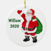 Aangepaste kerstkerstkerstkerstkerstkerstkerstkers keramisch ornament (Achterkant)