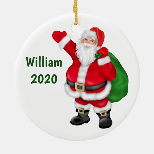 Aangepaste kerstkerstkerstkerstkerstkerstkerstkers keramisch ornament (Achterkant)