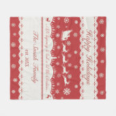 Aangepaste kerstkerstkerstkerstkerstman en deer Fl Fleece Deken (Voorkant (Horizontaal))