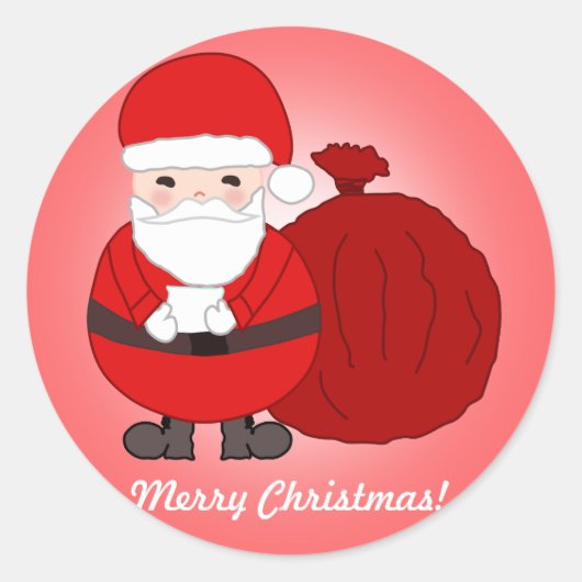 Aangepaste kerstkerstStickers met een kletskerstma Ronde Sticker (Voorkant)