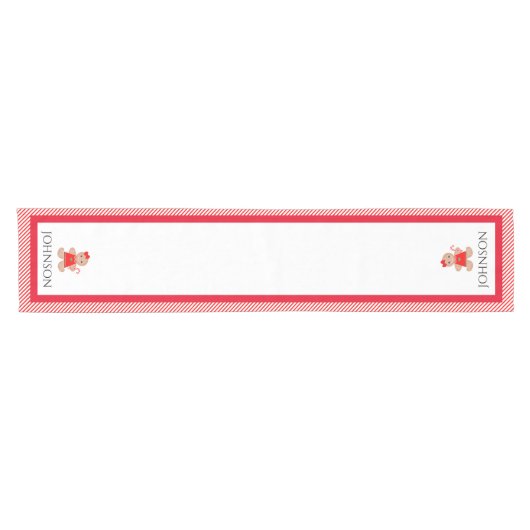 Aangepaste kerstkeuken met snoepriet korte tafelloper (Horizontaal)