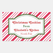 Aangepaste kerstkeuken-stickers rechthoekige sticker (Voorkant)
