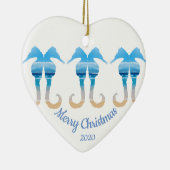 Aangepaste kerstkeuken-Zee-paarden voor kerststral Keramisch Ornament (Rechts)