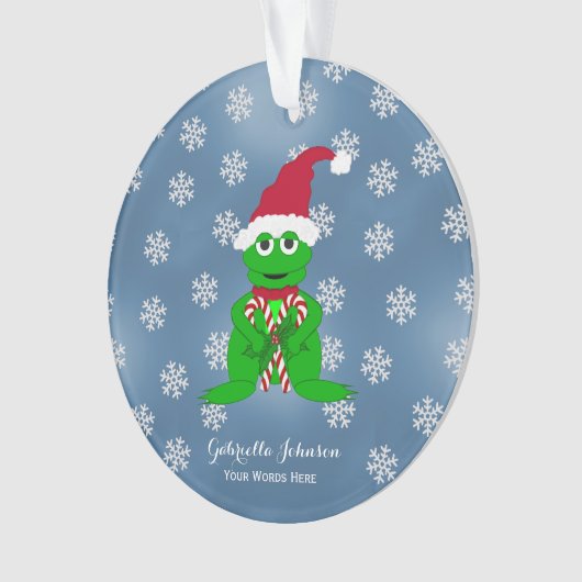 Aangepaste kerstkikkervervormingen ornament (voorkant)