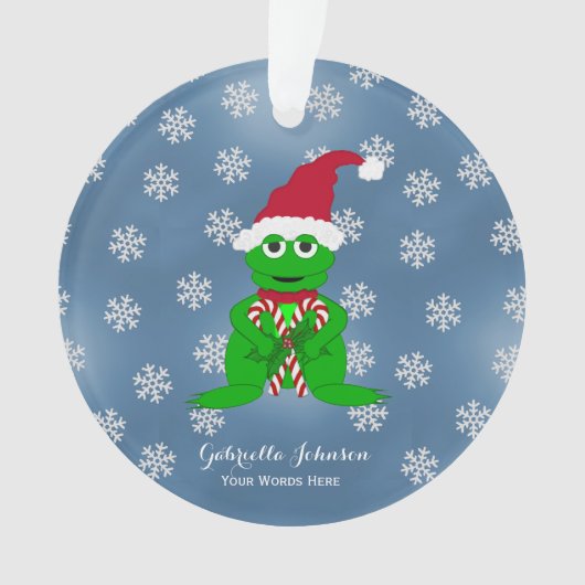 Aangepaste kerstkikkervervormingen ornament (voorkant)