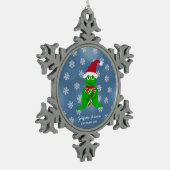 Aangepaste kerstkikkervervormingen tin sneeuwvlok ornament (Links)