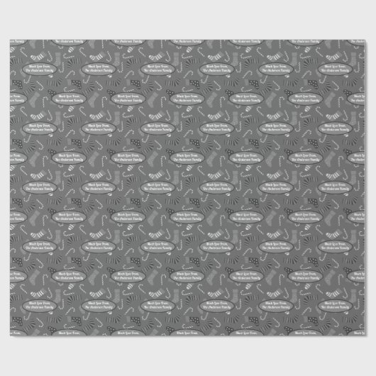 Aangepaste kerstkleppen voor Retro Candy Canes Cadeaupapier (Vlak)