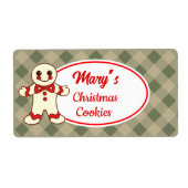 Aangepaste kerstkoekjeslabels etiket (Voorkant)