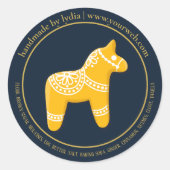 Aangepaste kerstkoekjeszaak ronde sticker (Voorkant)