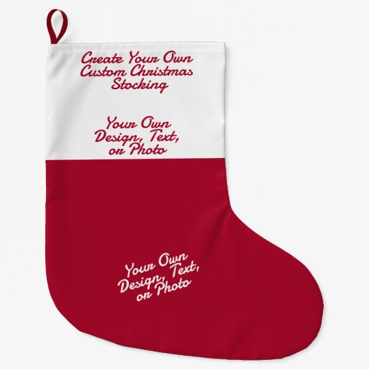 Aangepaste kerstkous - gepersonaliseerde fotonaam grote kerstsok (Voorkant)