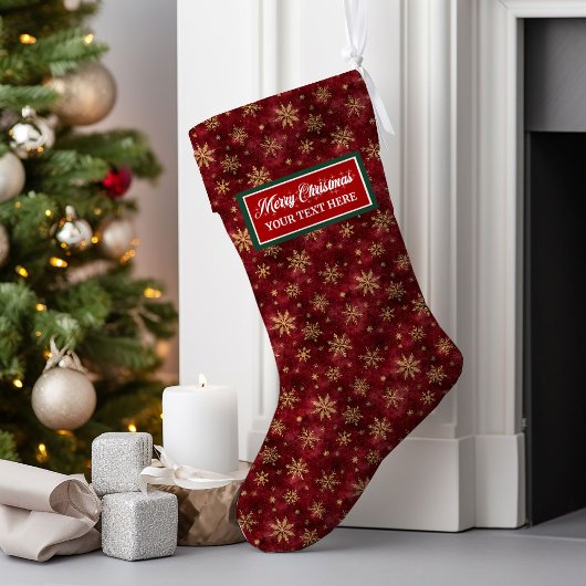 Aangepaste kerstkous Waterverf gepersonaliseerd Grote Kerstsok