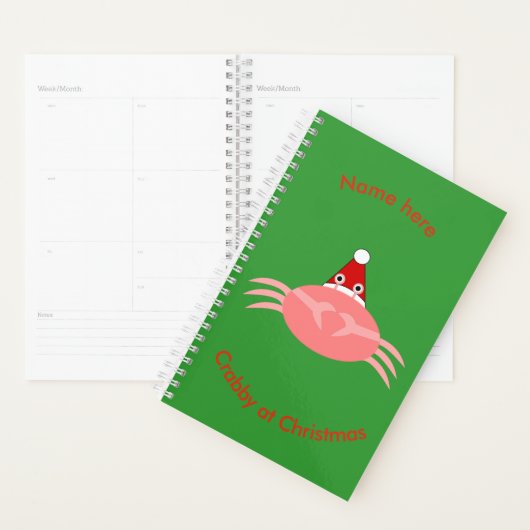 Aangepaste kerstkrabplank planner (Display)