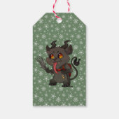 Aangepaste kerstkrampus cadeaulabel (Achterkant)