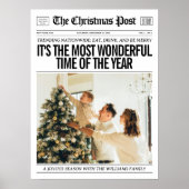 Aangepaste Kerstkrant Decoratie, Familie Kerst Poster (Voorkant)