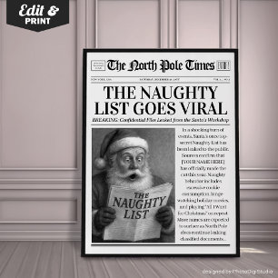 Aangepaste Kerstkrant Decoratie, Grappige Kerst Poster