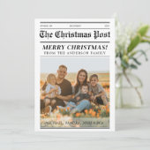 Aangepaste kerstkrant Omslag Groeten Kaart (Staand voorkant)