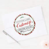 Aangepaste kerstlabels Perfect voor zelfgemaakte c Ronde Sticker (Envelop)