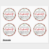 Aangepaste kerstlabels Perfect voor zelfgemaakte c Ronde Sticker (Vel)