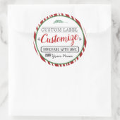 Aangepaste kerstlabels Perfect voor zelfgemaakte c Ronde Sticker (Tas)