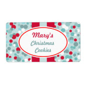 Aangepaste kerstlabels voor Stippen Etiket (Voorkant)
