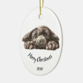 Aangepaste kerstlabrador Retriever Keramisch Ornament (Links)