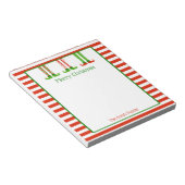 Aangepaste kerstlaptop | Festive Elves Notitieblok (Schuin)