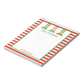 Aangepaste kerstlaptop | Festive Elves Notitieblok (Linkerzijde)