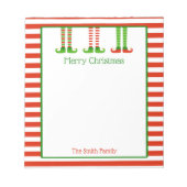 Aangepaste kerstlaptop | Festive Elves Notitieblok (Voorkant)
