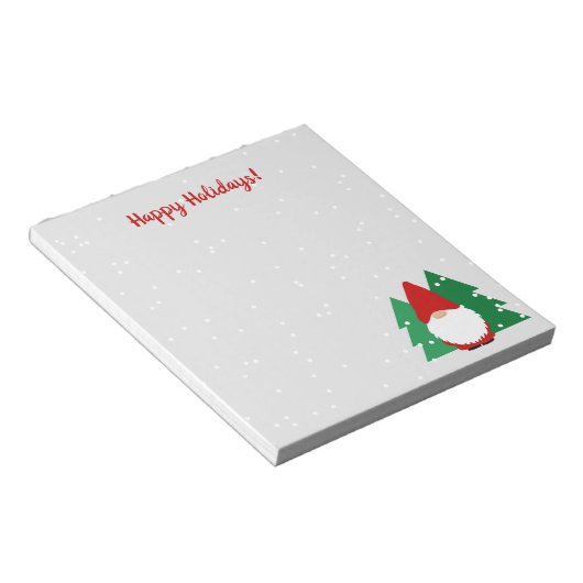 Aangepaste kerstlaptop voor een schattige gnoom notitieblok (Schuin)
