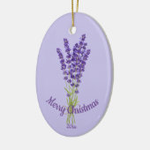 Aangepaste kerstlavender Garden Flowers Keramisch Ornament (Links)