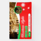 Aangepaste kerstlicht decoraties geïnstalleerd spandoek (Verticaal)