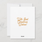 Aangepaste kerstlied vintage kunst gepersonaliseer feestdagenkaart (Achterkant)