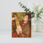 Aangepaste kerstlied vintage kunst gepersonaliseer feestdagenkaart (Staand voorkant)