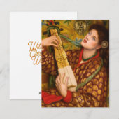 Aangepaste kerstlied vintage kunst gepersonaliseer feestdagenkaart (Voorkant / Achterkant)