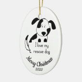 Aangepaste kerstliefde voor mijn reddingsprijs keramisch ornament (Links)